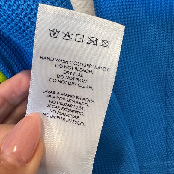 Spyder Blue Knit Zip Up Fleece Lined Jacket Size Youth Small 7/8 - Picture 8 of 11